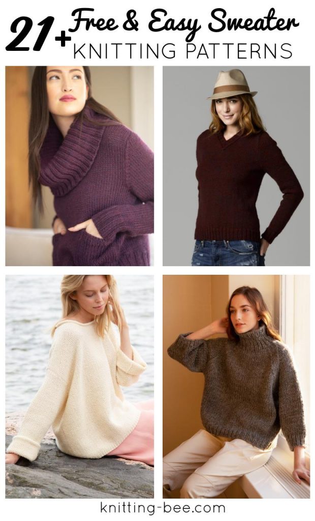 21+ Easy Knitting Patterns for Women's Sweaters in 2020 Free