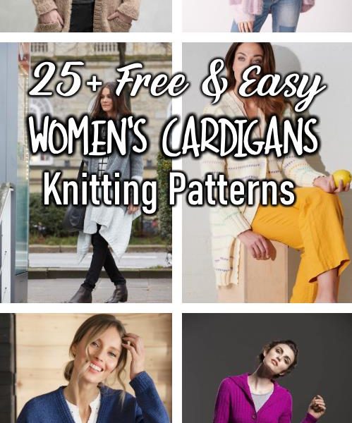 25 + Easy Knitting Patterns for Women’s Cardigans in 2020 Free