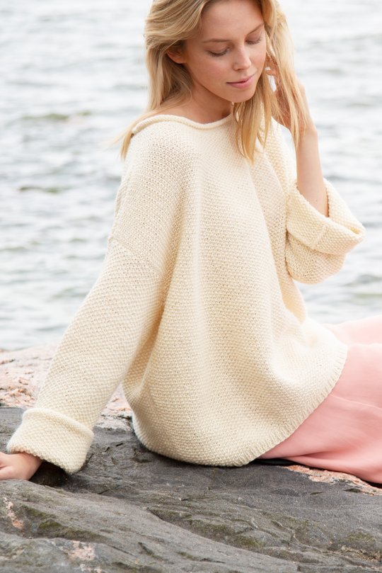 Easy knitting pattern for an oversized sweater