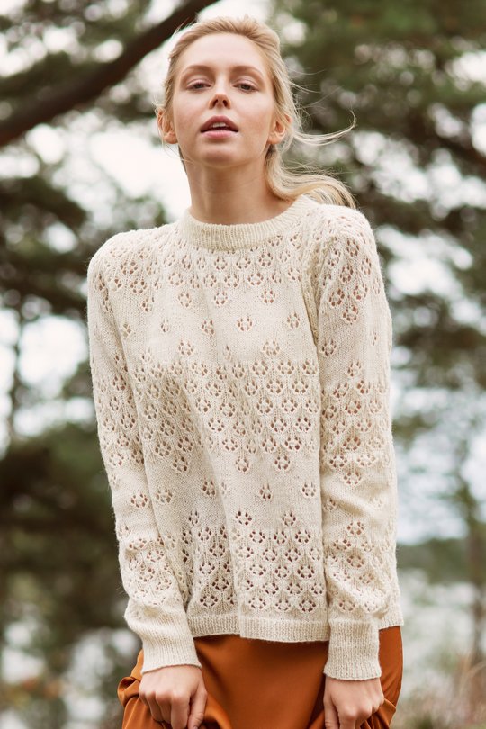 Free Knit Pattern for a Ladies Lace Sweater