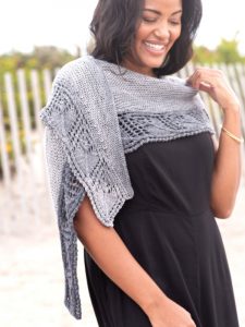 Free Knit Pattern for a Leaf Lace Border Summer Shawl