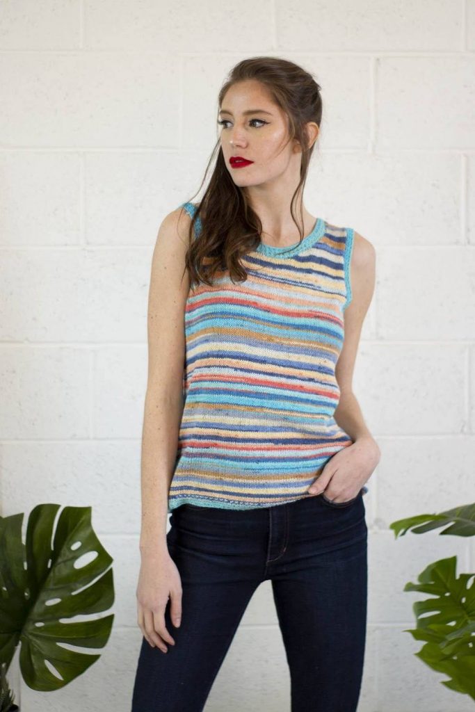Free Knit Pattern for a Striped Summer Tank Top