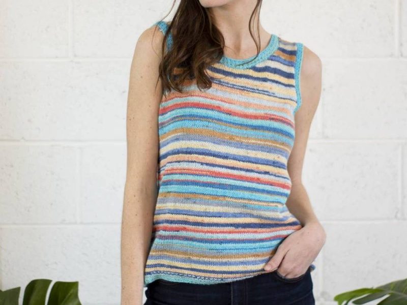 Free Knit Pattern for a Striped Summer Tank Top