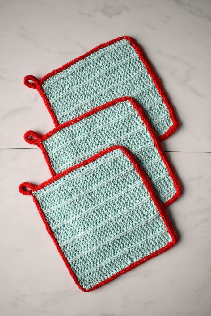 KNITTING PATTERN Barbed Wire Fence Dishcloth, Knit Dishcloth