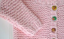 Free Knit Pattern for an Easy Garter Stitch Cardigan for Babies