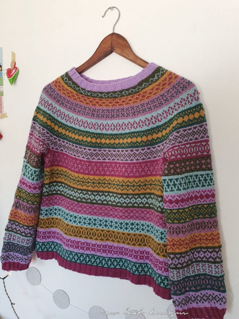 Free Knitting Pattern for a Around the World Sweater