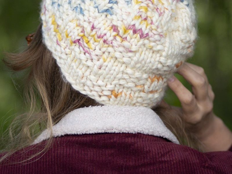 Free Knitting Pattern for a Bulky Basketweave Hat