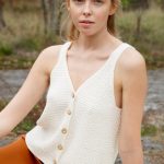Free Knitting Pattern for a Button Up Summer Top