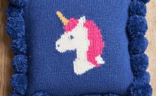 Free Knitting Pattern for a Unicorn Cushion