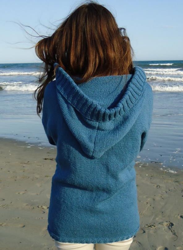 Free and easy cardigan knitting pattern with a hood