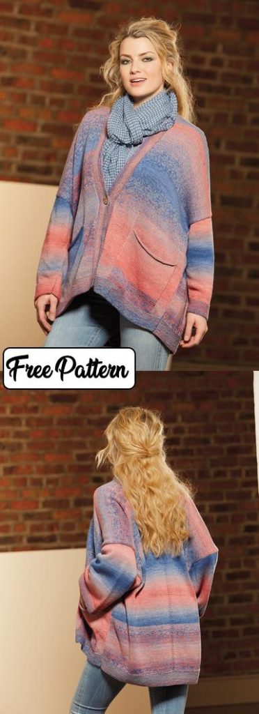 Free knit pattern for a slouchy cardigan