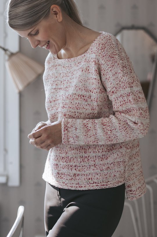 Free knitting pattern for a simple sweater Knitting Bee