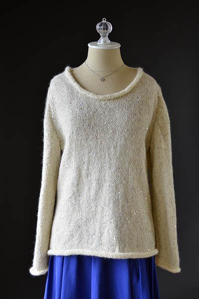 Free rolled neck sweater easy knitting pattern