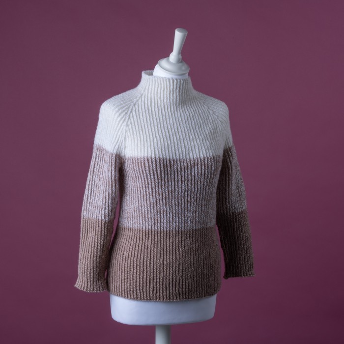 Free sweater knit pattern for a twisted rib pattern