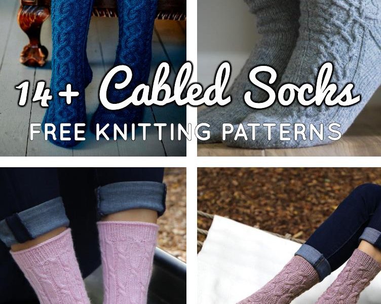 14 + Free Cable Pattern Sock Knitting Patterns