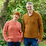 Free Knitting Pattern for His Hers Aran Pullover