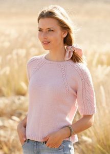 Free Knitting Pattern for Spring Surrender Raglan Top