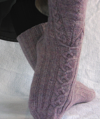 Free knit pattern for a cabled sock