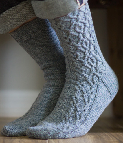Free knitting pattern for cabled socks