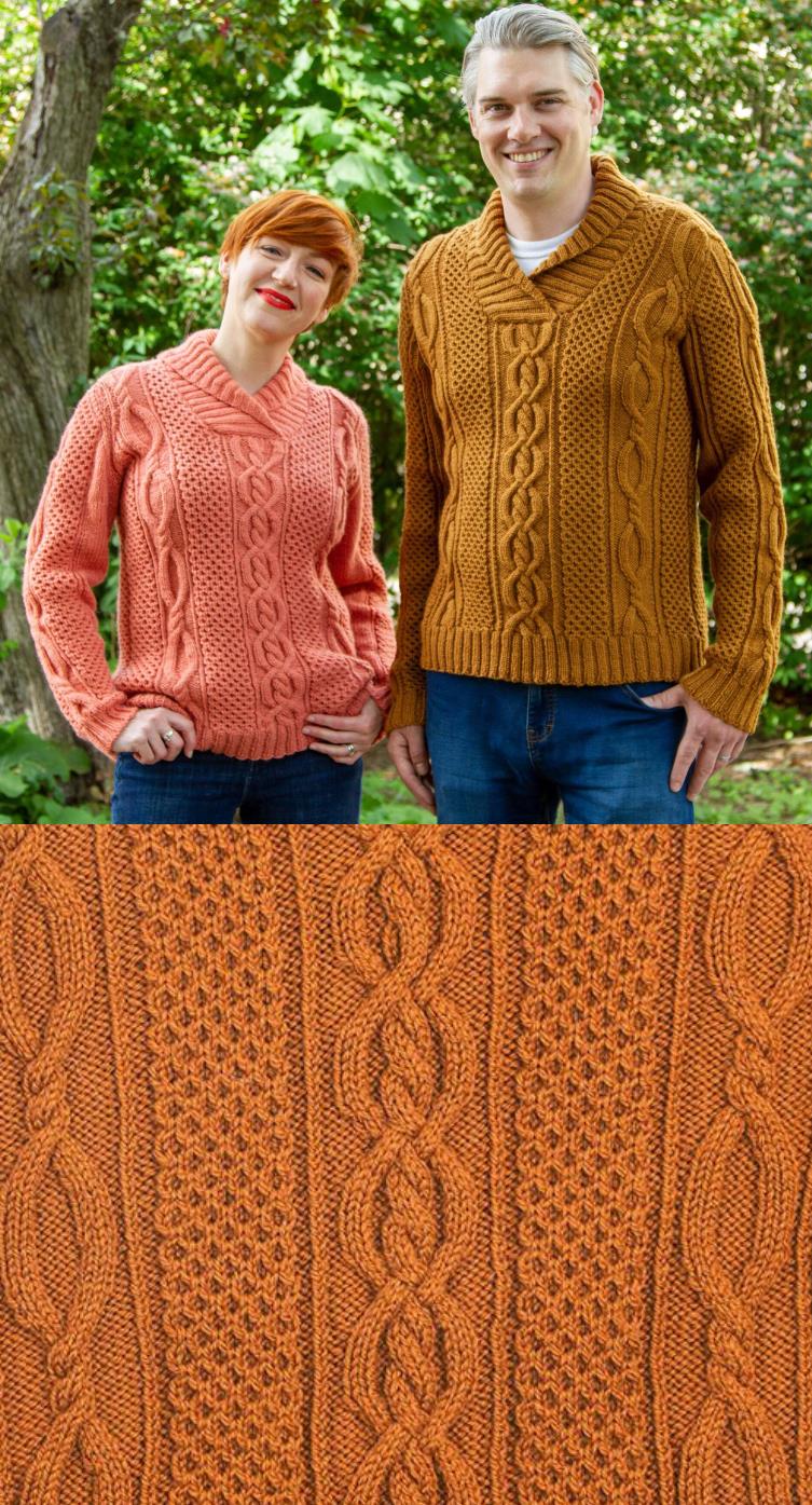 Free-knitting-pattern-for-shawl-color-cable-aran-sweater ...