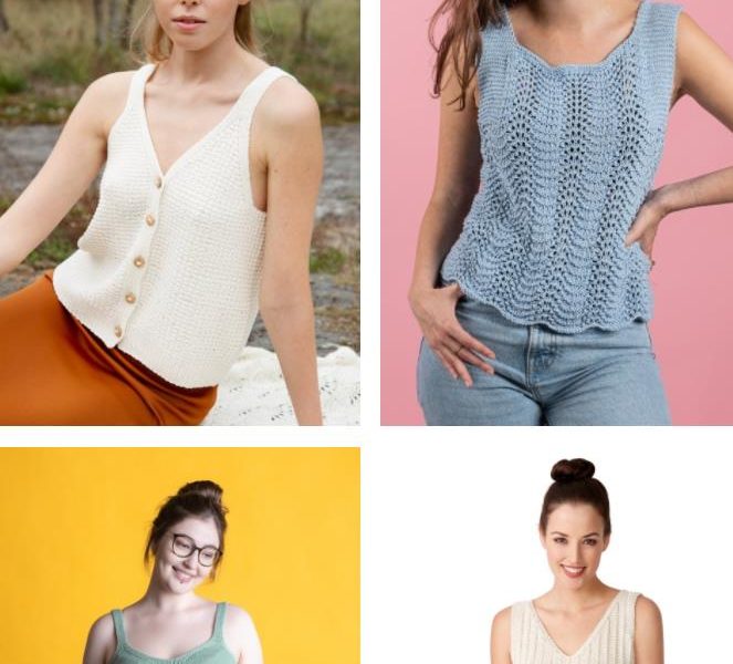 Free Knitting Pattern for Summer Tank Tops 2020