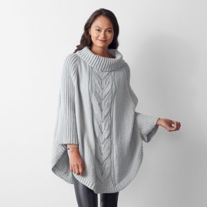 Free Knitting Pattern for a Batwing Swoncho