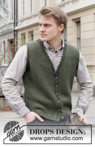Free Knitting Pattern for a Man’s Classic Vest