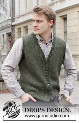 Free Knitting Pattern for a Man's Classic Vest - Knitting Bee