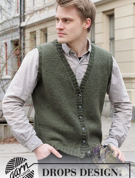 Free Knitting Pattern for a Man’s Classic Vest