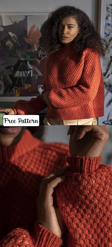 Free knit pattern for a ladies sweater