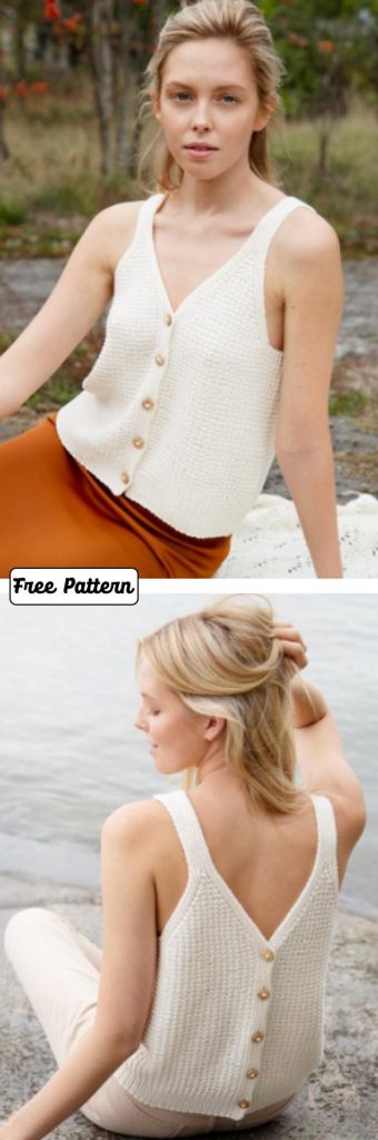 Free knitting pattern for a tank top