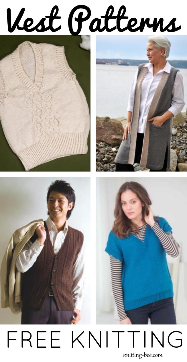 Free Knit Vest Patterns for Adults - Knitting Bee