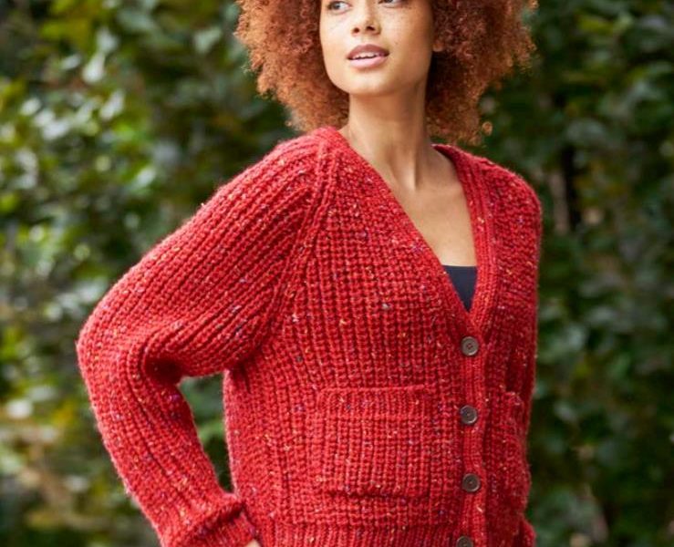 Free Knitting Pattern for Paton’s Garrison Creek Cardigan