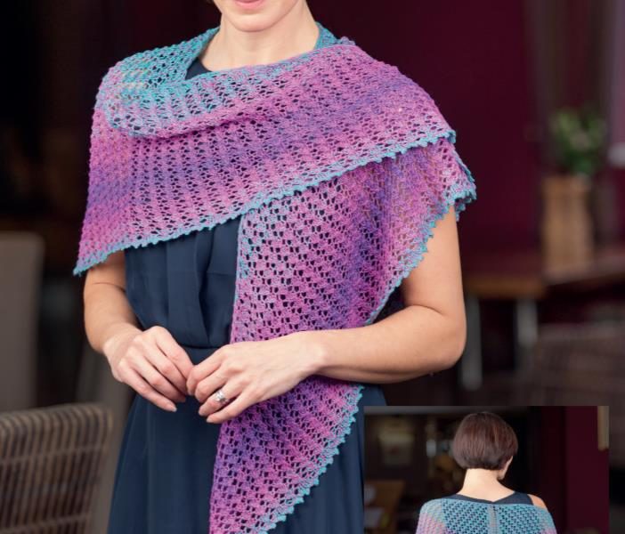 Free Knitting Pattern for a 4ply lace shawl