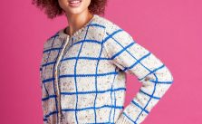 Free Knitting Pattern for a Windowpane Cardigan