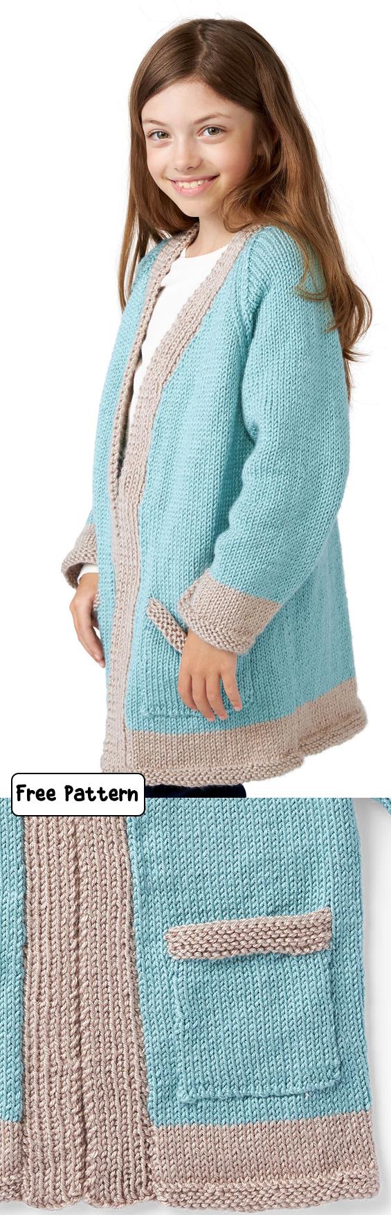 FreeKnittingPatternsforChildrensCardigans ⋆ Knitting Bee