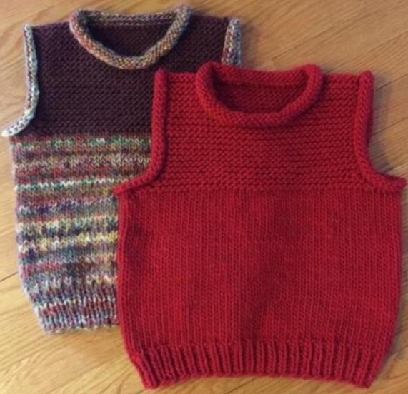 Free and easy vest knitting pattern for kids