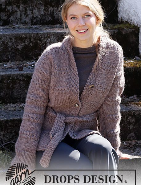 Free Knit Pattern for a Belted Jacket