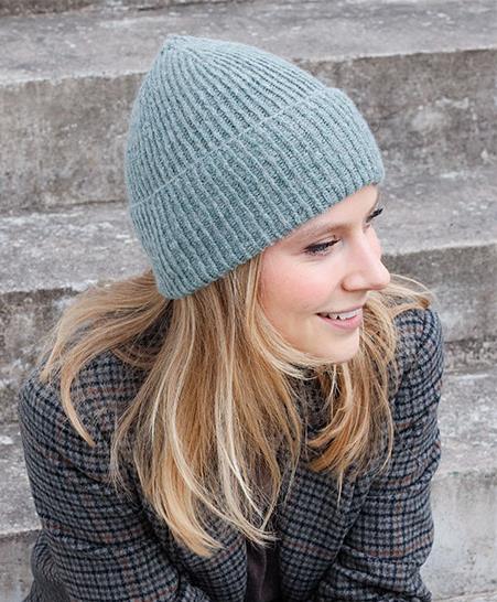 Free Knit Pattern for a Simple Rib Beanie 1