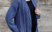 Free Knitting Pattern for a Cabled Concerto Cardigan
