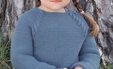 Free Knitting Pattern for a Child’s Raglan Jumper