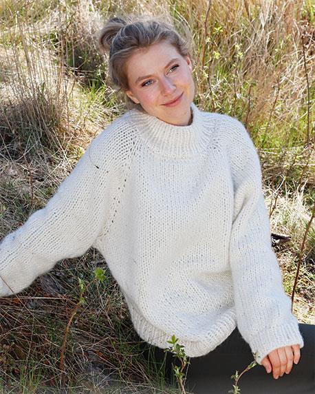 High Neck Raglan Sleeve Sweater Pattern - Knitting Bee