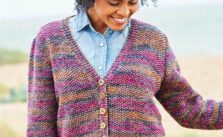 Free Knitting Pattern for a Cable and Seed Stitch Cardigan