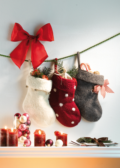 Felted Christmas Socks