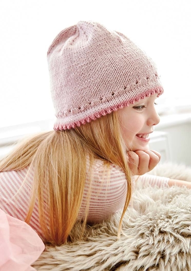 Easy hat knitting pattern for girls