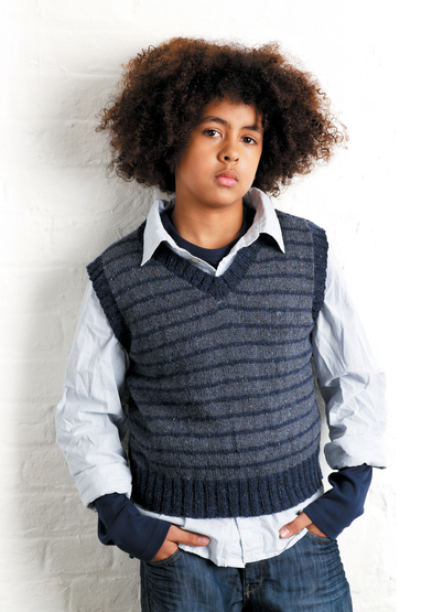 Free knitting pattern for a boys vest 2021