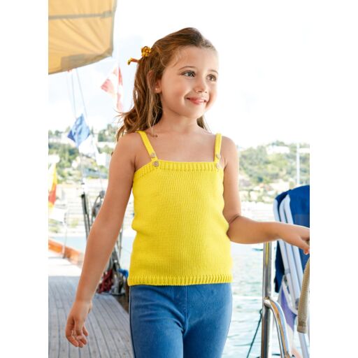 Free knitting pattern for a girl's Summer tank top