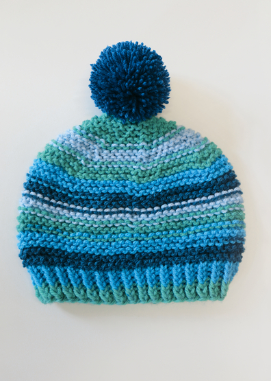 easy garter stitch hat knitting pattern for kids free