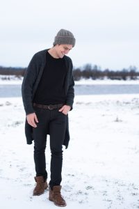 Free Knitting Pattern for a Man’s Long Cardigan