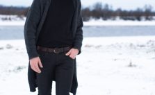 Free Knitting Pattern for a Man’s Long Cardigan